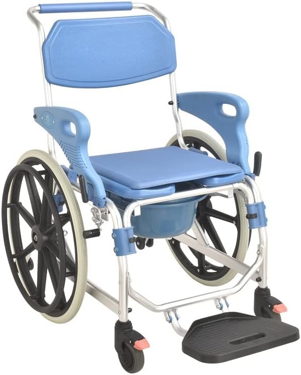 入浴用車椅子 青 折りたたみ式 入浴用車椅子 青 折りたたみ式